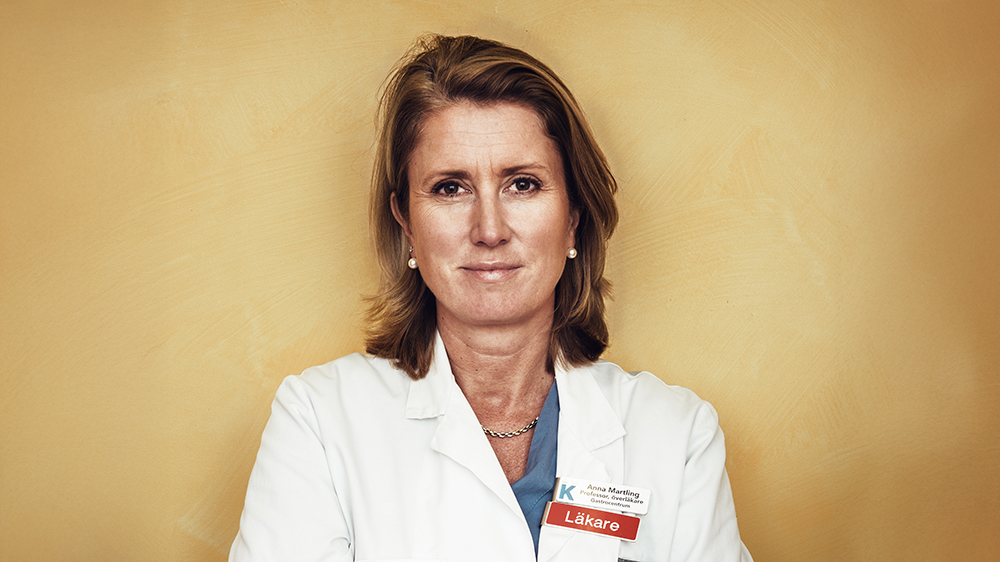 Anna Martling, professor i kirurgi vid Karolinska Institutet. Foto: Samuel Unéus