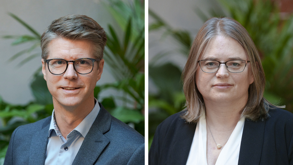 Andreas Josefsson, docent och specialistläkare i urologi i Umeå och forskningsledare för SPRINTR och Karin Welén, forskare och docent vid Göteborgs universitet. Foto: Mattias Pettersson